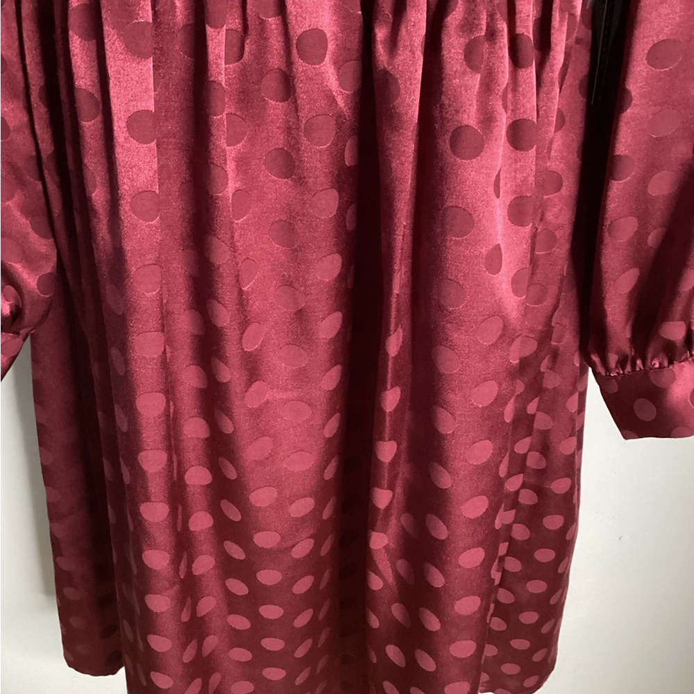 Modcloth Burgundy Dress S - Picture 4 of 10